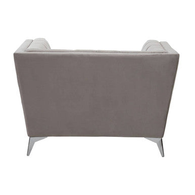 Orsina Hansa Grey Velvet Accent Chair – Modern Living Room Lounge Seat