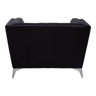 Orsina Hansa Black Velvet Accent Chair | Modern Living Room Armchair