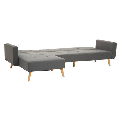 Orsina Hansa Hagen Grey Linen Corner Sofa Bed – Scandi Style Sleeper