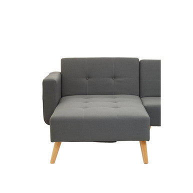 Orsina Hansa Hagen Grey Linen Corner Sofa Bed – Scandi Style Sleeper
