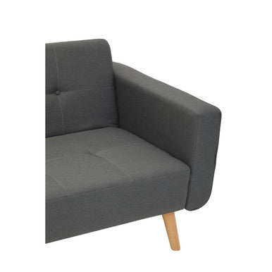 Orsina Hansa Hagen Grey Linen Corner Sofa Bed – Scandi Style Sleeper