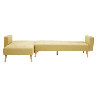 Orsina Hansa Hagen Olive Linen Corner Sofa Bed – Scandinavian Sleeper