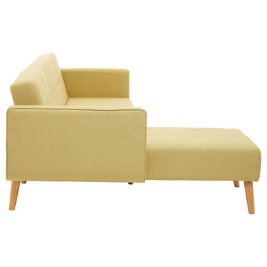 Orsina Hansa Hagen Olive Linen Corner Sofa Bed – Scandinavian Sleeper