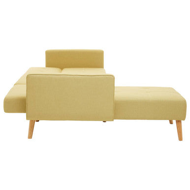 Orsina Hansa Hagen Olive Linen Corner Sofa Bed – Scandinavian Sleeper