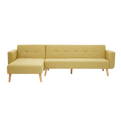 Orsina Hansa Hagen Olive Linen Corner Sofa Bed – Scandinavian Sleeper