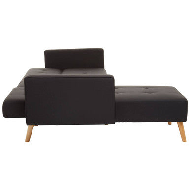 Orsina Hansa Hagen Black Linen Corner Sofa Bed – L-Shaped Sleeper