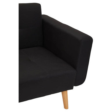Orsina Hansa Hagen Black Linen Corner Sofa Bed – L-Shaped Sleeper