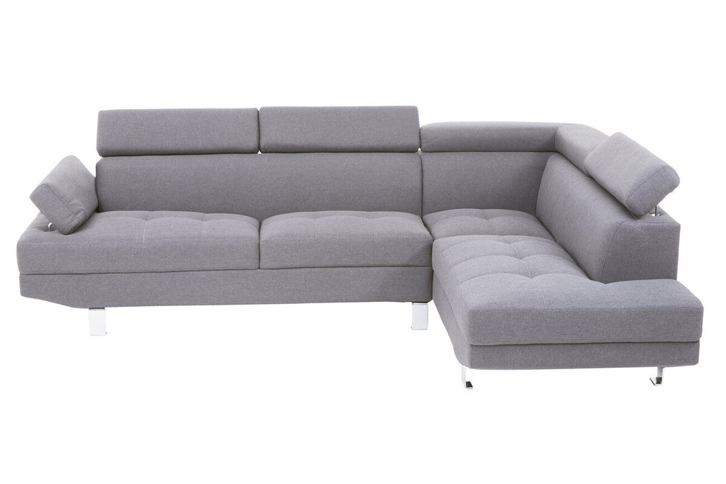 Orsina Hanover Grey Linen Corner Sofa – Modern L-Shape Sectional