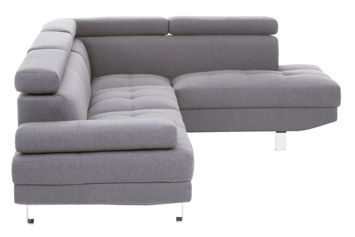 Orsina Hanover Grey Linen Corner Sofa – Modern L-Shape Sectional