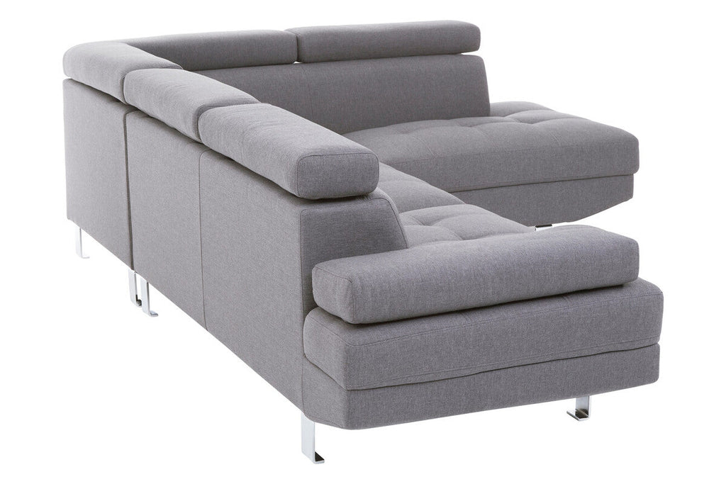 Orsina Hanover Grey Linen Corner Sofa – Modern L-Shape Sectional