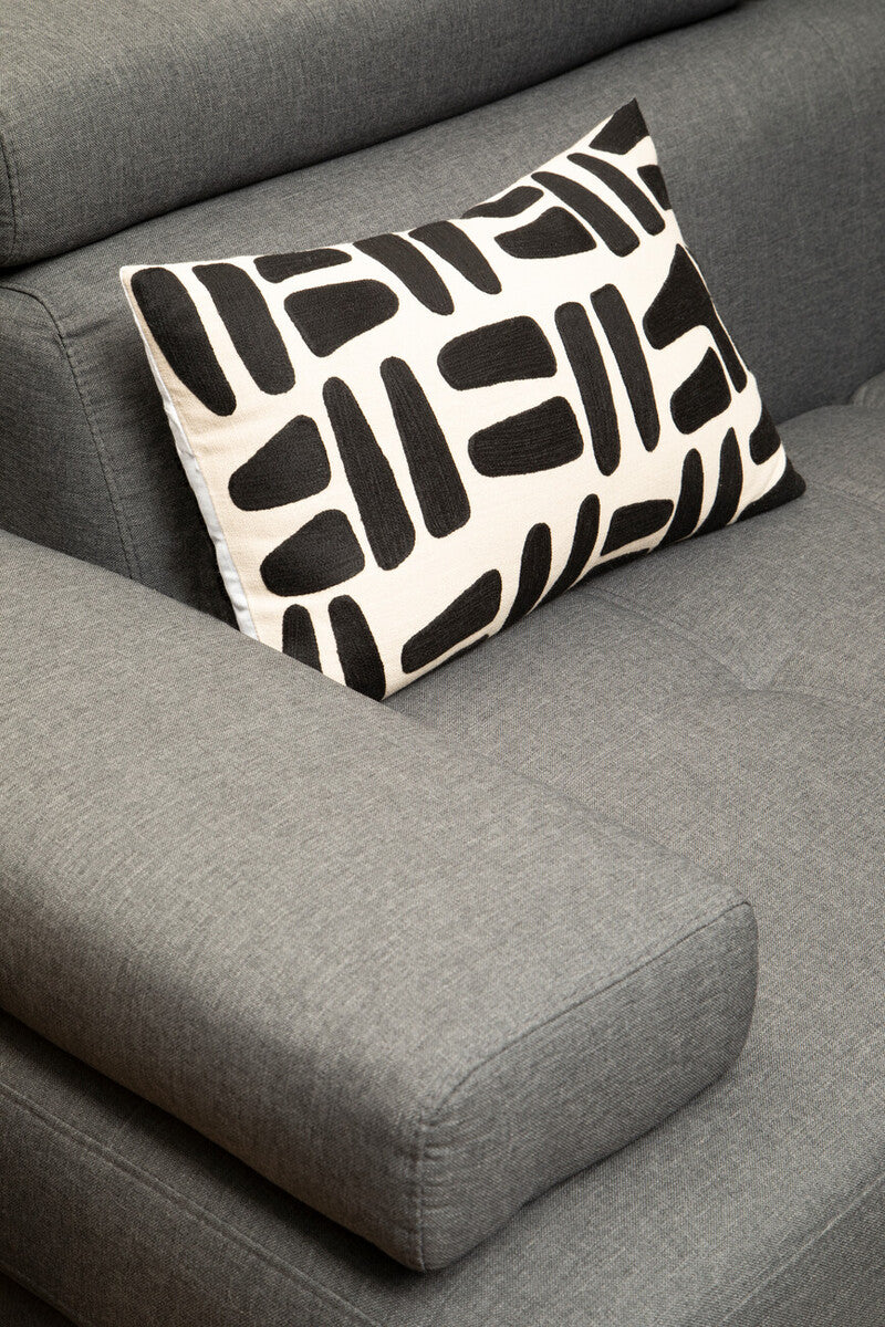 Orsina Hanover Grey Linen Corner Sofa – Modern L-Shape Sectional