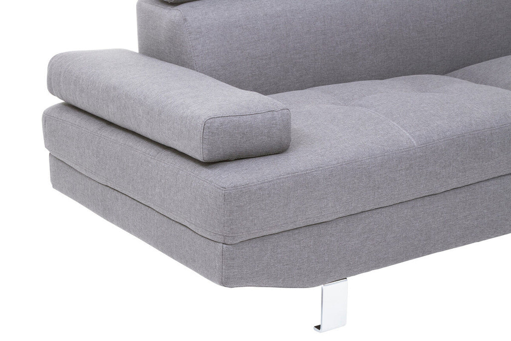 Orsina Hanover Grey Linen Corner Sofa – Modern L-Shape Sectional