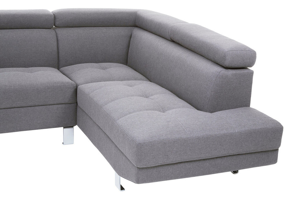 Orsina Hanover Grey Linen Corner Sofa – Modern L-Shape Sectional