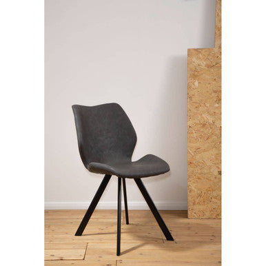 Orsina Weston Round Marble Effect Dining Table and 6 Grey Chairs Set