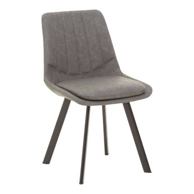 Orsina Westford 6-Seater Dining Set – Wood Effect Table & Grey Chairs