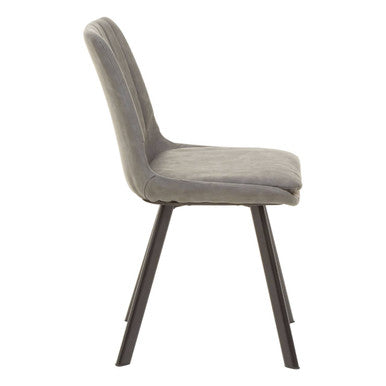 Orsina Westford 6-Seater Dining Set – Wood Effect Table & Grey Chairs