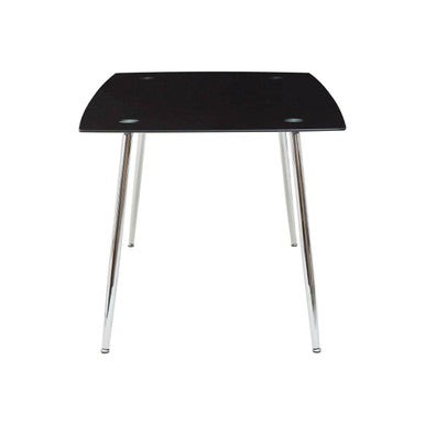 Orsina Wimslow 7-Piece Dining Set | Black Glass Table & 6 Chairs