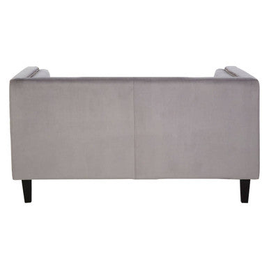 Orsina Felisa 2 Seater Grey Velvet Sofa – Compact Modern Loveseat