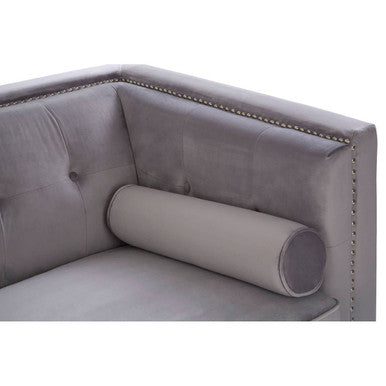 Orsina Felisa 2 Seater Grey Velvet Sofa – Compact Modern Loveseat