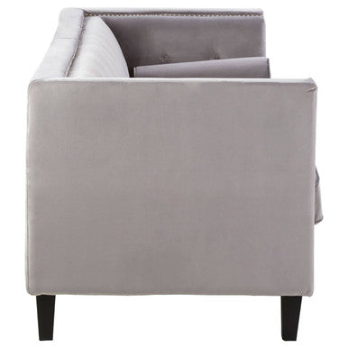 Orsina Felisa 3 Seater Grey Velvet Sofa – Modern Living Room Couch