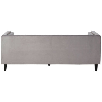 Orsina Felisa 3 Seater Grey Velvet Sofa – Modern Living Room Couch