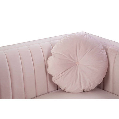 Orsina Farah Pink Velvet 2 Seater Sofa – Modern Compact Loveseat