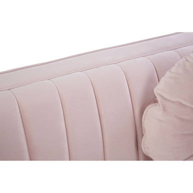 Orsina Farah Pink Velvet 2 Seater Sofa – Modern Compact Loveseat
