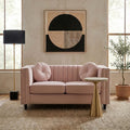 Orsina Farah Pink Velvet 2 Seater Sofa – Modern Compact Loveseat