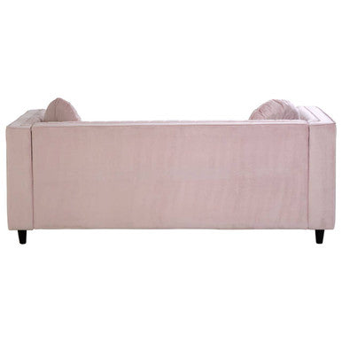 Orsina Farah 3 Seater Pink Velvet Sofa – Modern Living Room Couch