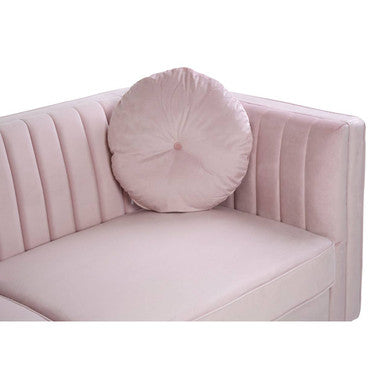 Orsina Farah 3 Seater Pink Velvet Sofa – Modern Living Room Couch