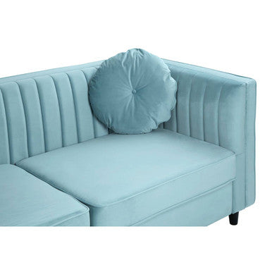 Orsina Farah 3 Seater Sofa – Pastel Green Velvet Modern Lounge