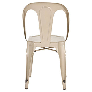 Orsina Grange Metal Dining Chair – Stackable Champagne Finish