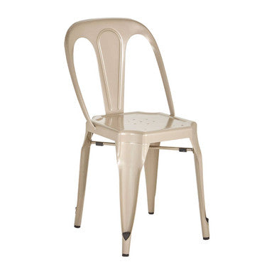 Orsina Grange Metal Dining Chair – Stackable Champagne Finish