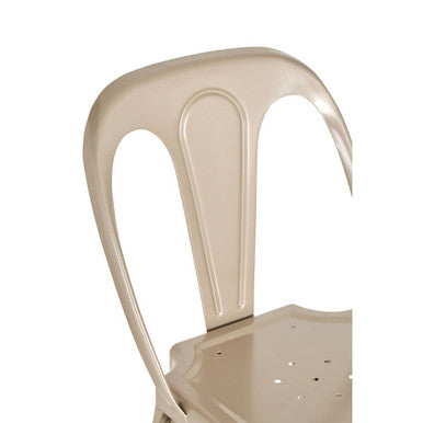 Orsina Grange Metal Dining Chair – Stackable Champagne Finish
