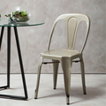 Orsina Grange Metal Dining Chair – Stackable Champagne Finish