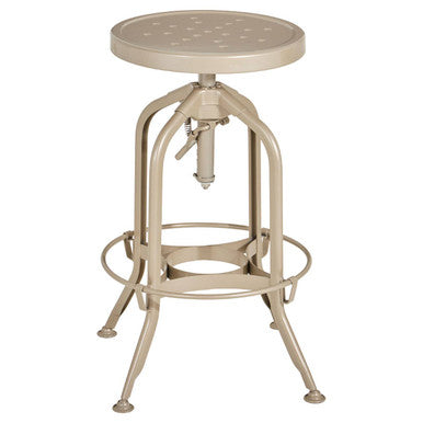 Orsina Gator Adjustable Bar Stool – Champagne Finish Steel Counter Stool