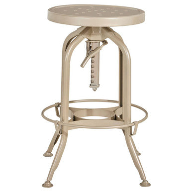 Orsina Gator Adjustable Bar Stool – Champagne Finish Steel Counter Stool