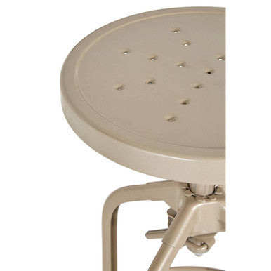 Orsina Gator Adjustable Bar Stool – Champagne Finish Steel Counter Stool