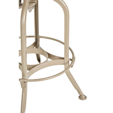 Orsina Gator Adjustable Bar Stool – Champagne Finish Steel Counter Stool