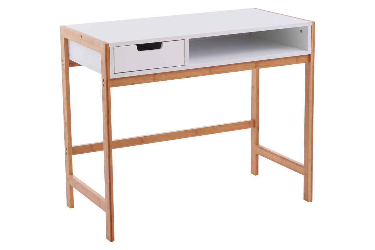 Orsina Rostok Wooden Writing Desk – Minimalist Home Office Workstation