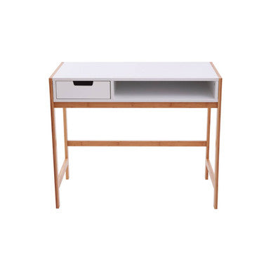 Orsina Rostok Wooden Writing Desk – Minimalist Home Office Workstation