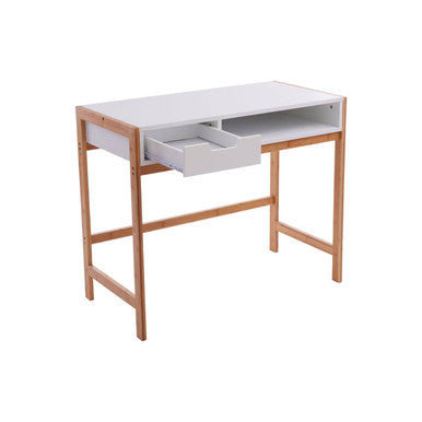 Orsina Rostok Wooden Writing Desk – Minimalist Home Office Workstation
