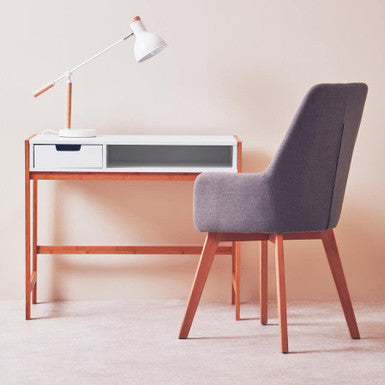 Orsina Rostok Wooden Writing Desk – Minimalist Home Office Workstation