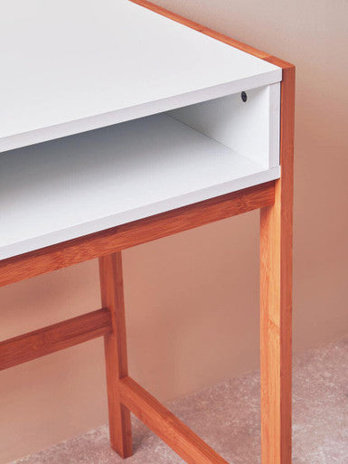Orsina Rostok Wooden Writing Desk – Minimalist Home Office Workstation