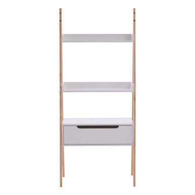 Orsina Rostok Ladder Shelf Unit – Modern 2-Tier Storage with Drawer