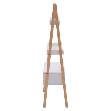 Orsina Rostok Ladder Shelf Unit – Modern 2-Tier Storage with Drawer