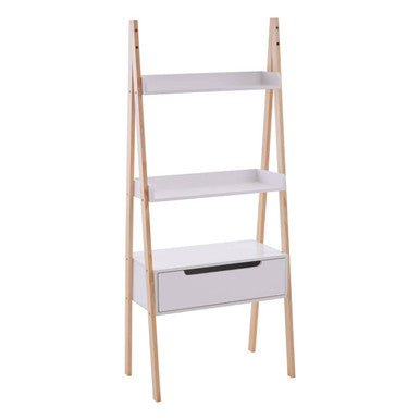 Orsina Rostok Ladder Shelf Unit – Modern 2-Tier Storage with Drawer