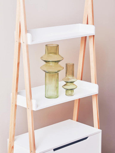 Orsina Rostok Ladder Shelf Unit – Modern 2-Tier Storage with Drawer