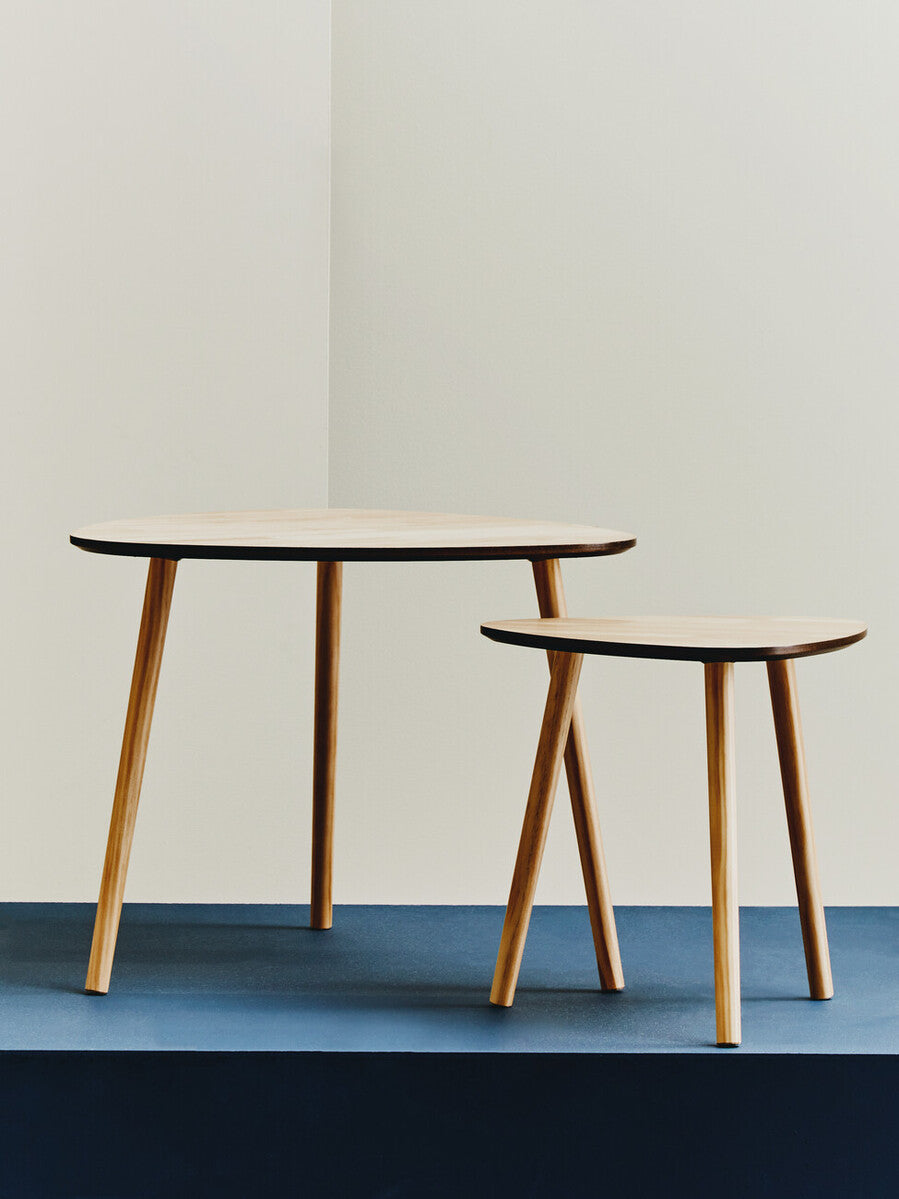 Orsina Rostok Nesting Side Tables – Set of 2 Wooden Mid-Century Tables