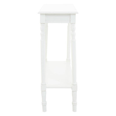 Orsina Heritage White Pine Wood Console Table with Lower Shelf